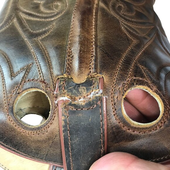 Frye Billy Pull On Cognac Leather Boots Western Mens Size  10D 3487694 F973 - Picture 9 of 11